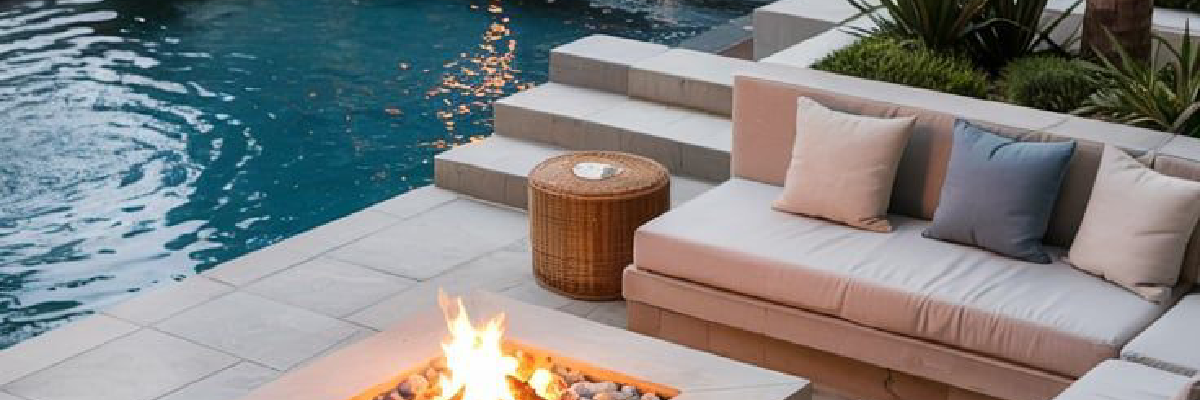 Poolside with Deep Seating(image source from Pinterest)