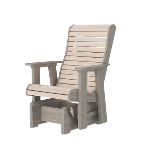 Artifex Rollback Chair Glider, Seashell on Driftwood Gray - Quick Ship