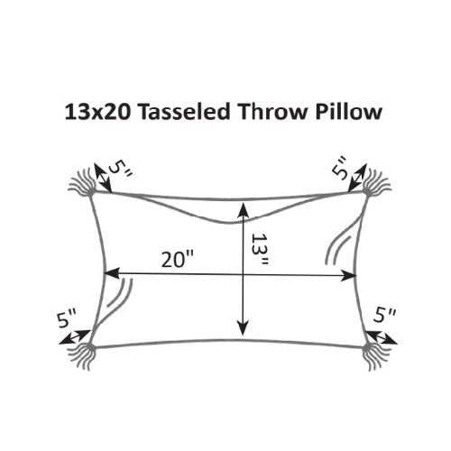 Berlin Gardens 13" x 20 Throw Pillow Tasseled Feather