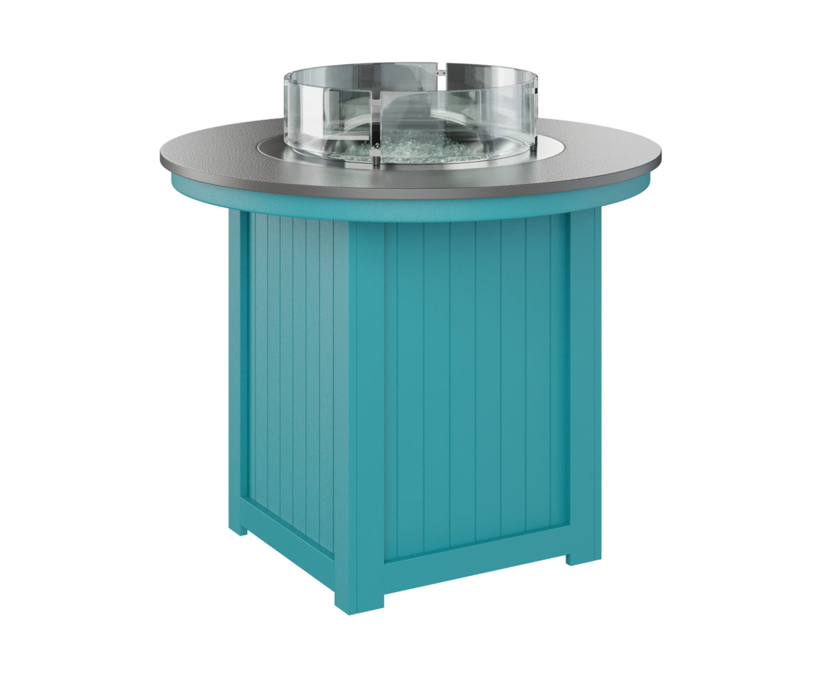 Berlin Gardens Donoma 44" Round Fire Table Counter with Hammered Top