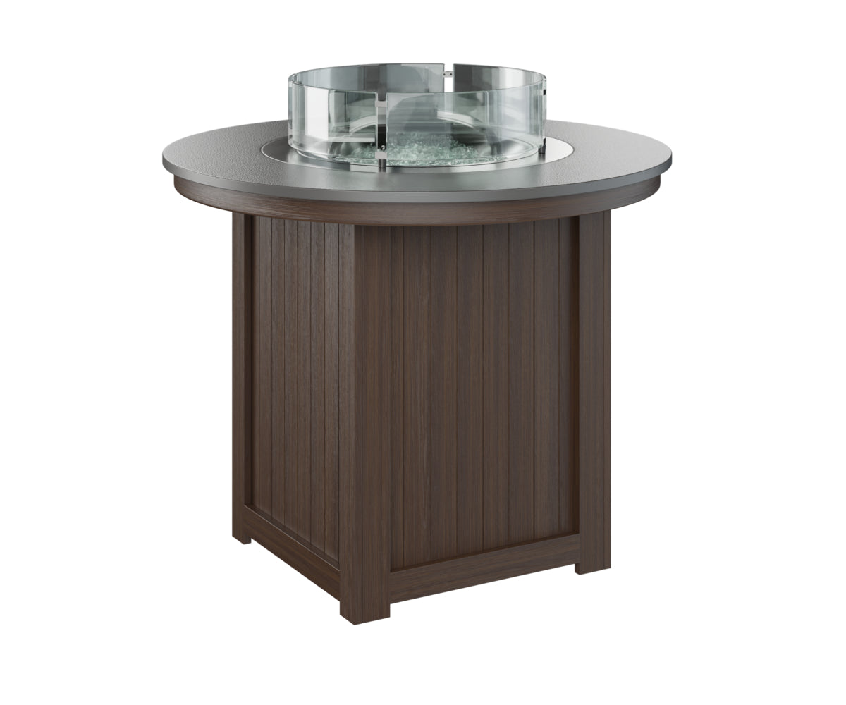 Berlin Gardens Donoma 44" Round Fire Table Counter with Hammered Top