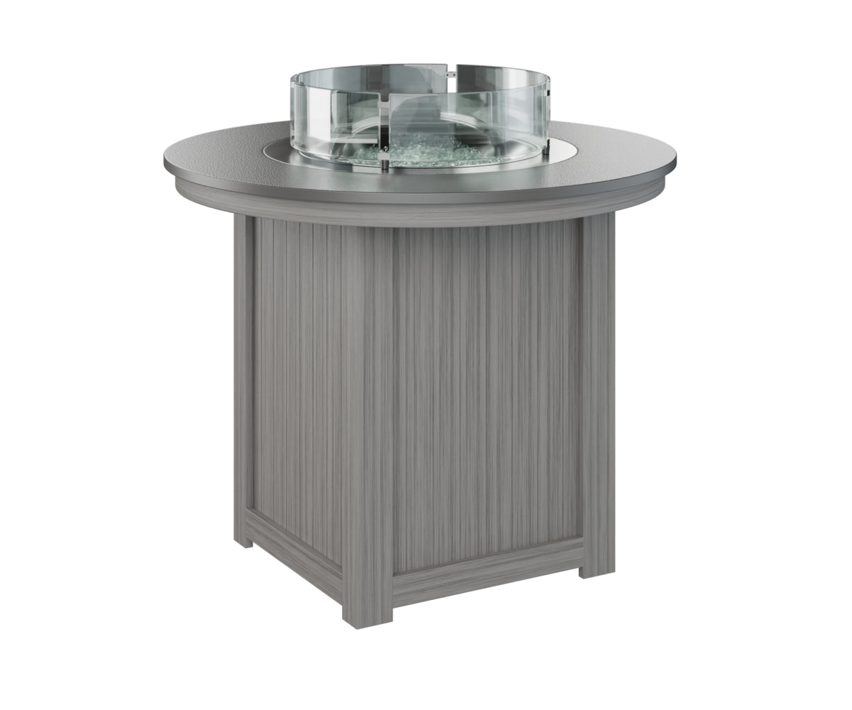 Berlin Gardens Donoma 44" Round Fire Table Counter with Hammered Top