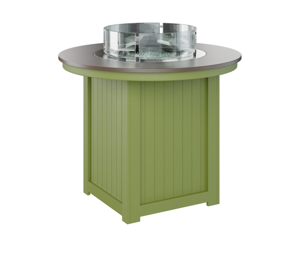 Berlin Gardens Donoma 44" Round Fire Table Counter with Hammered Top