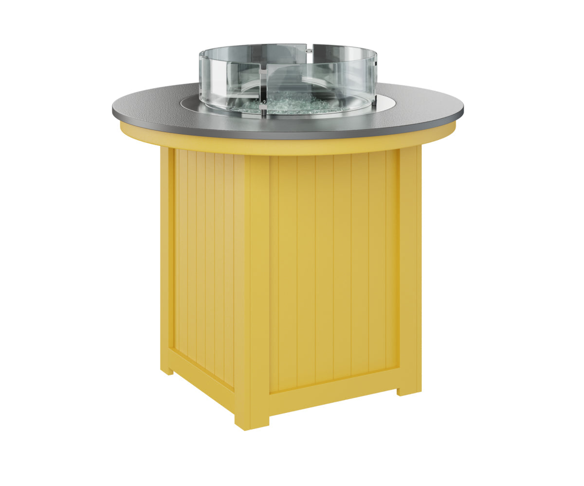 Berlin Gardens Donoma 44" Round Fire Table Counter with Hammered Top