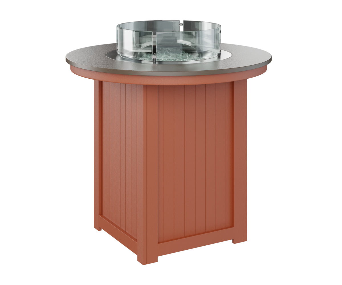 Berlin Gardens Donoma 44" Round Fire Table Bar with Hammered Top