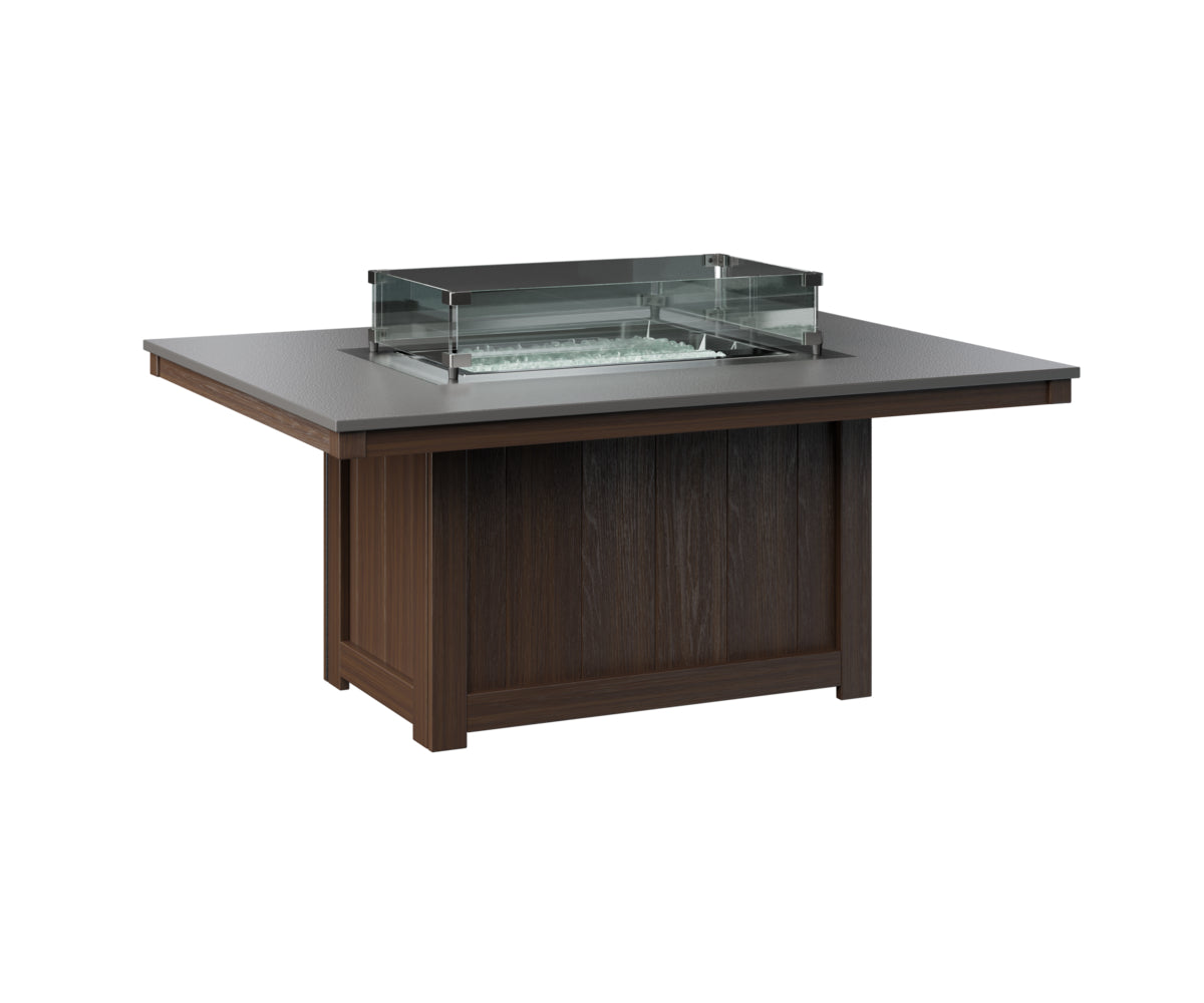 Berlin Gardens Donoma 42" x 54" Rectangular Fire Pit with Hammered Top