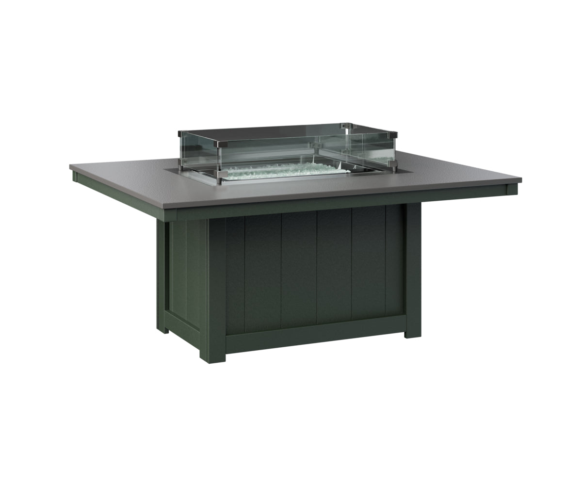 Berlin Gardens Donoma 42" x 54" Rectangular Fire Pit with Hammered Top