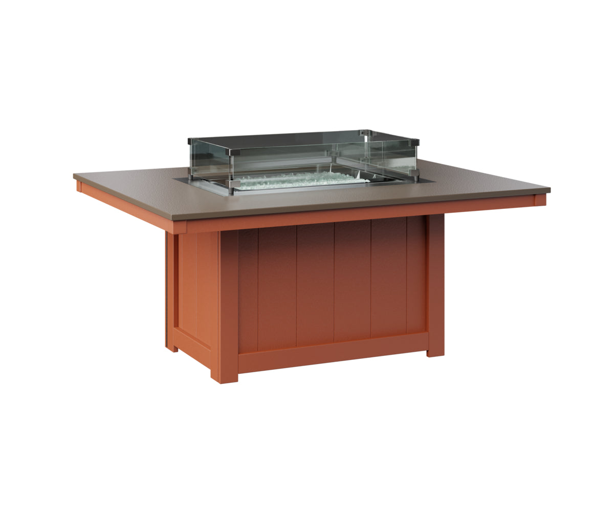 Berlin Gardens Donoma 42" x 54" Rectangular Fire Pit with Hammered Top