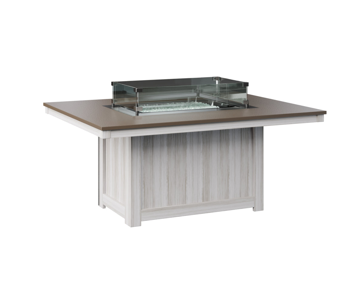 Berlin Gardens Donoma 42" x 54" Rectangular Fire Pit with Hammered Top