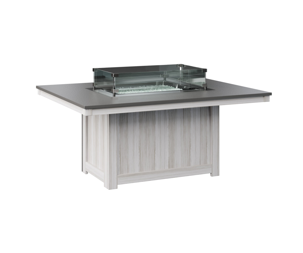 Berlin Gardens Donoma 42" x 54" Rectangular Fire Pit with Hammered Top