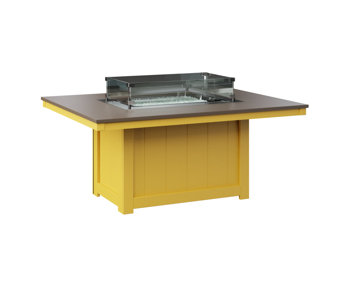 Berlin Gardens Donoma 42" x 54" Rectangular Fire Pit with Hammered Top