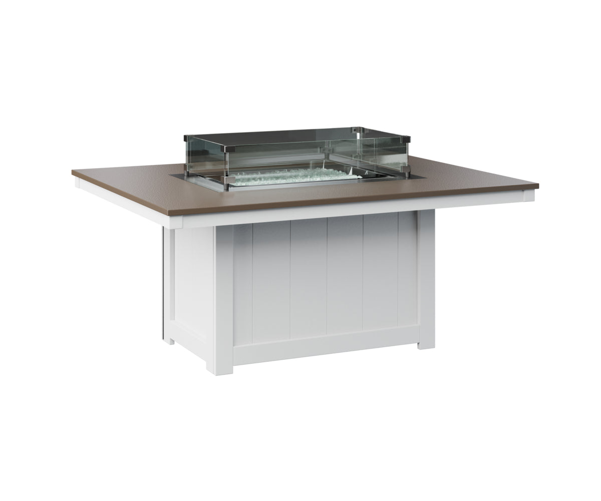 Berlin Gardens Donoma 42" x 54" Rectangular Fire Pit with Hammered Top