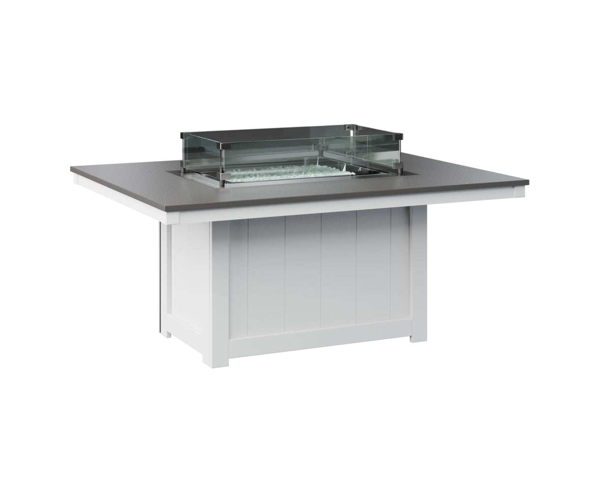 Berlin Gardens Donoma 42" x 54" Rectangular Fire Pit with Hammered Top