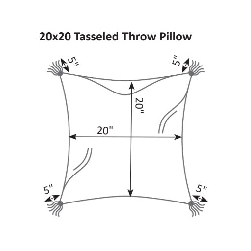 Berlin Gardens 20" x 20" Throw Pillow Tasseled Fiber