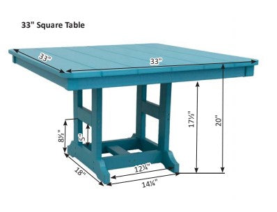 Berlin Gardens Kid's 33" Square Dining Table