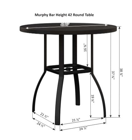 Berlin Gardens Murphy 42" Round Bar Table