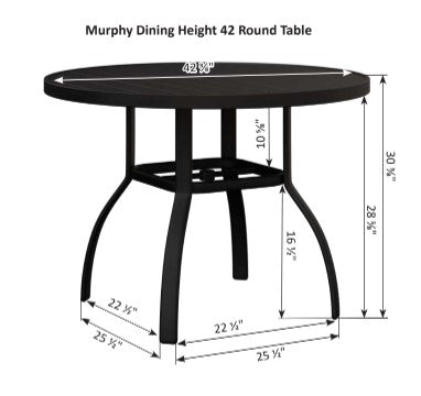 Berlin Gardens Murphy 42" Round Dining Table