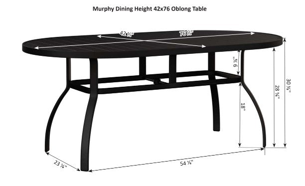 Berlin Gardens Murphy 42" x 76" Oblong Dining Table