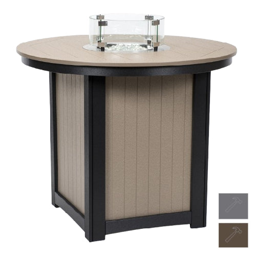 Berlin Gardens Donoma 44" Round Fire Table Bar with Hammered Top