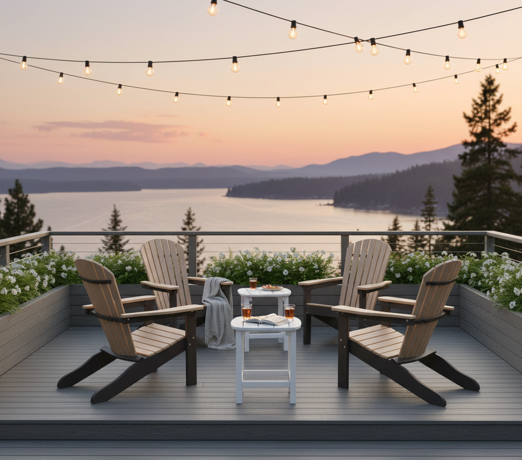 FREE 2 Side Table With Purchase Of Berlin Gardens 4 Piece Adirondack Chair Set