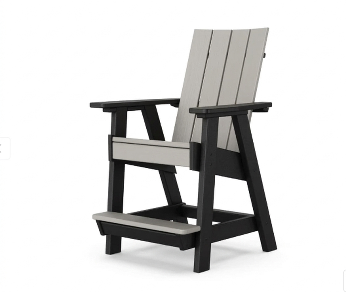 Artifex Atlas Counter Chair, Dove Gray on Black - Quick Ship