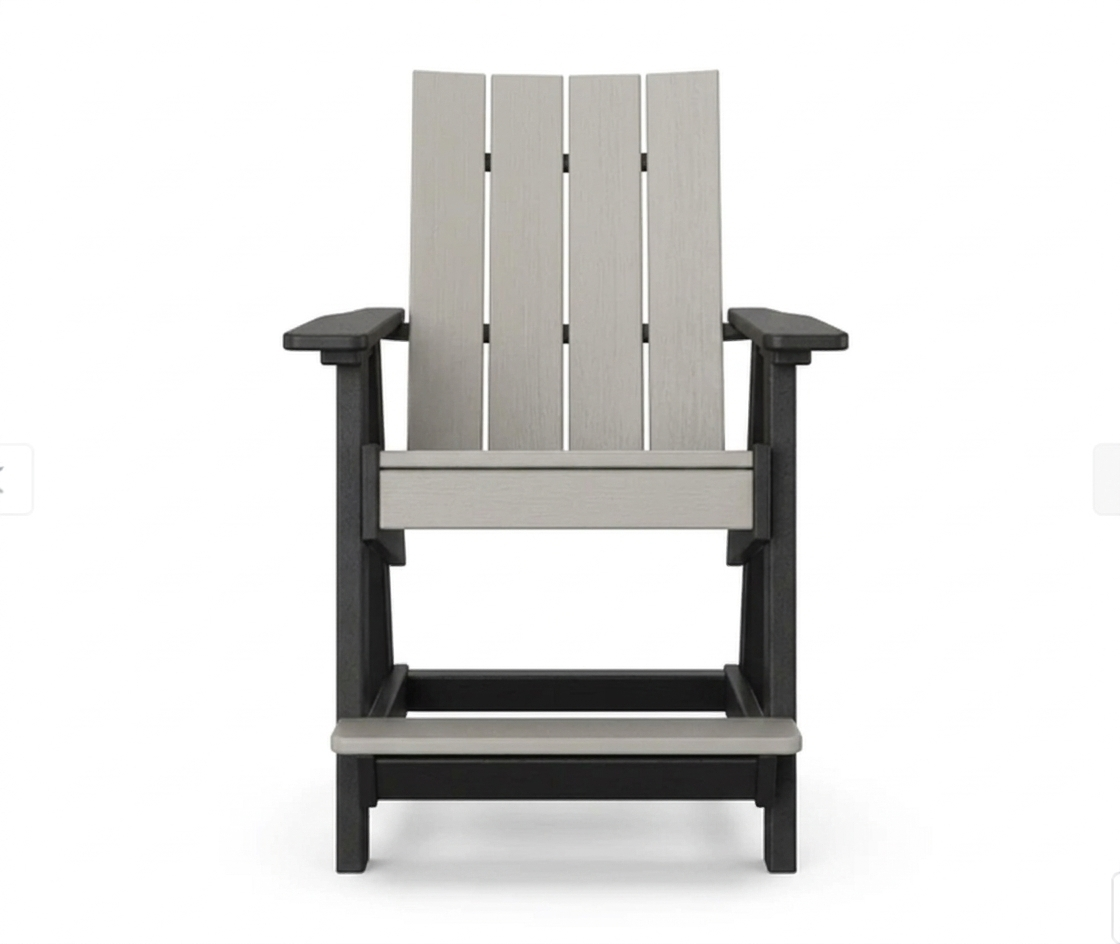 Artifex Atlas Counter Chair, Dove Gray on Black - Quick Ship