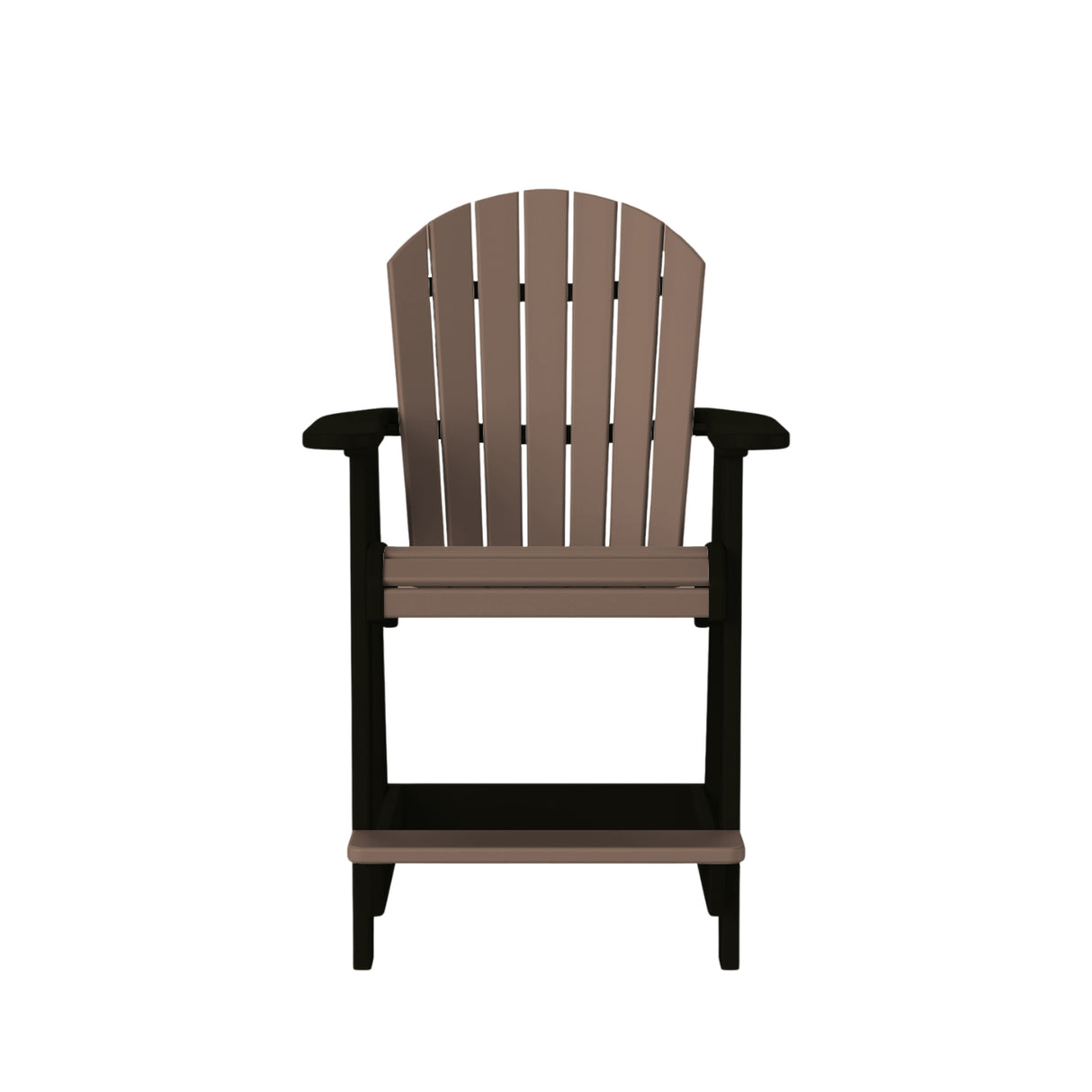 Artifex Fanback Counter Chair, Weatherwood on Black - Quick Ship