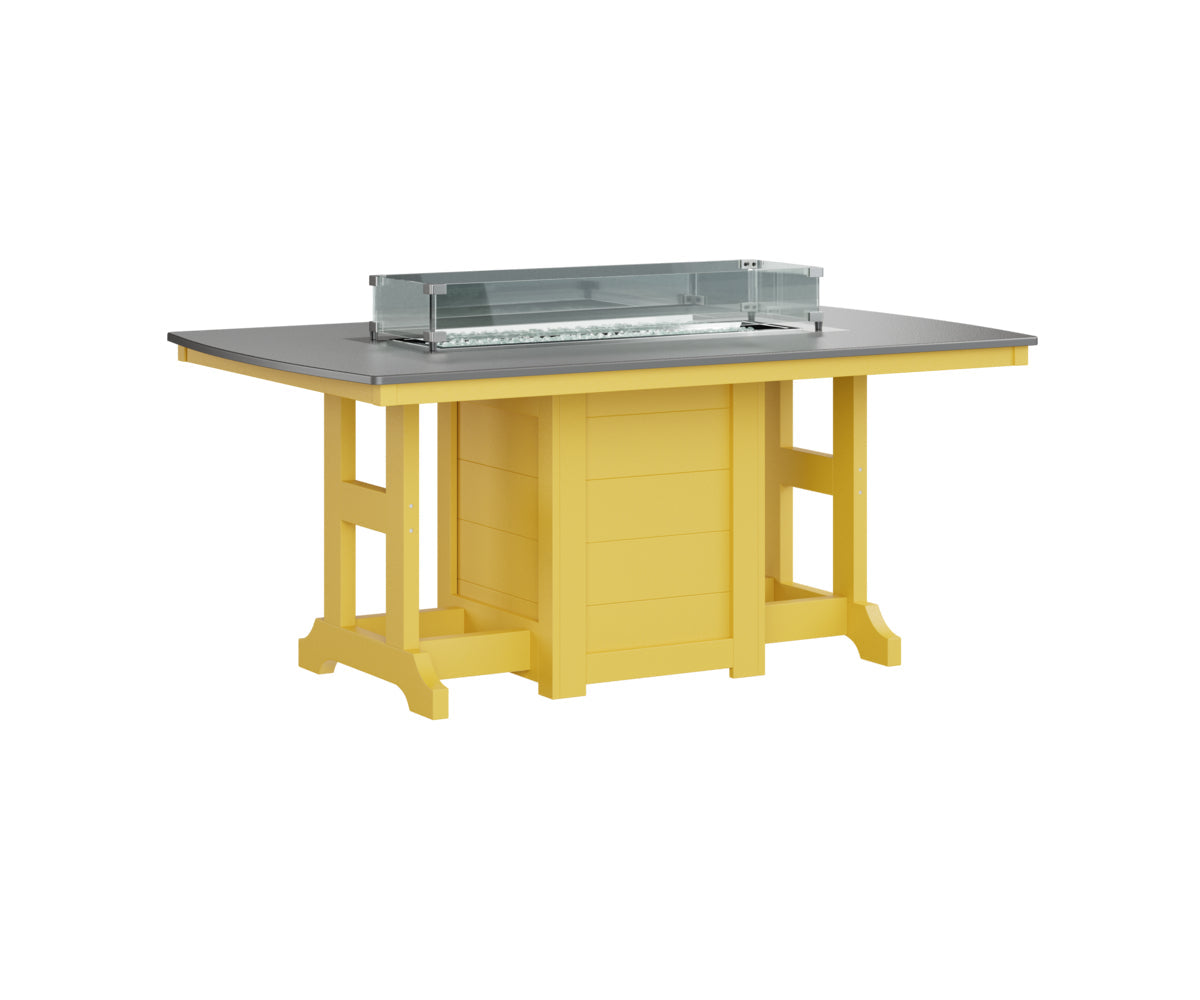 Berlin Gardens Garden Classic 44" x 72" Rectangular Fire Counter Table with Hammered Top