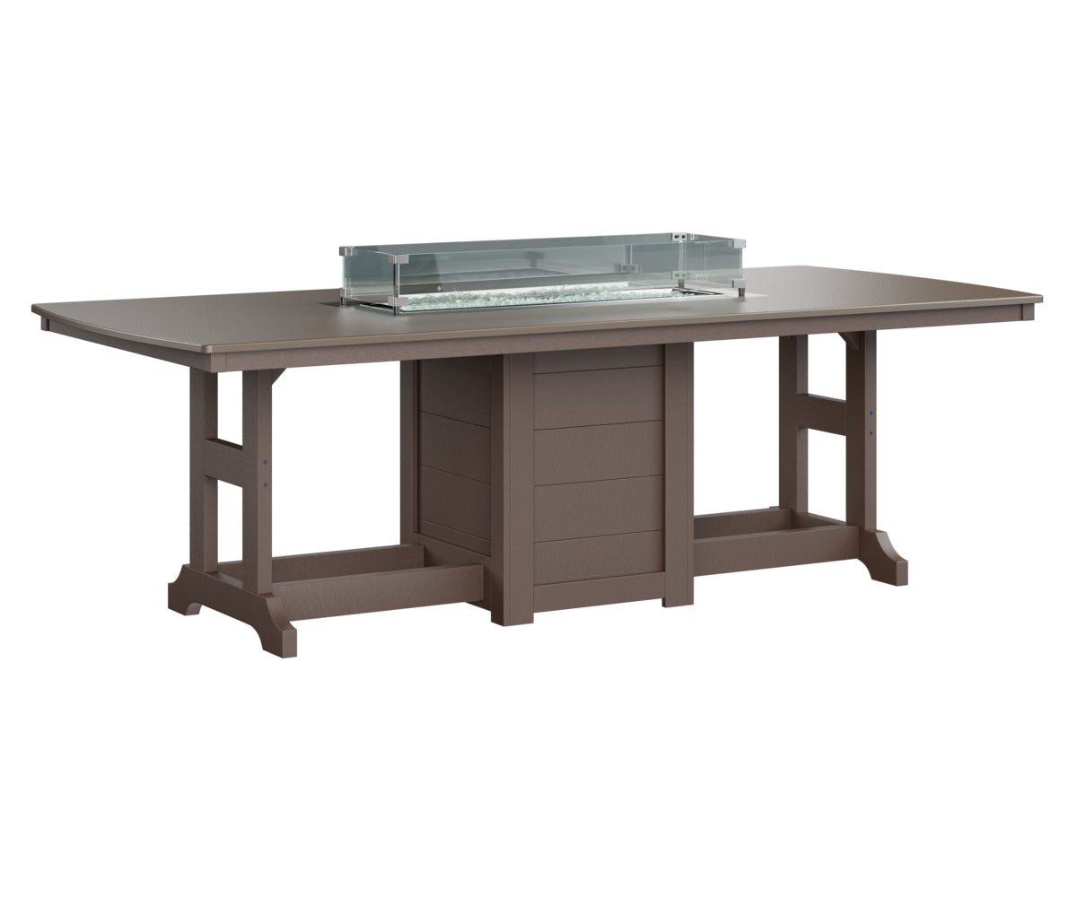 Berlin Gardens Garden Classic 44" x 96" Rectangular Fire Counter Table with Hammered Top