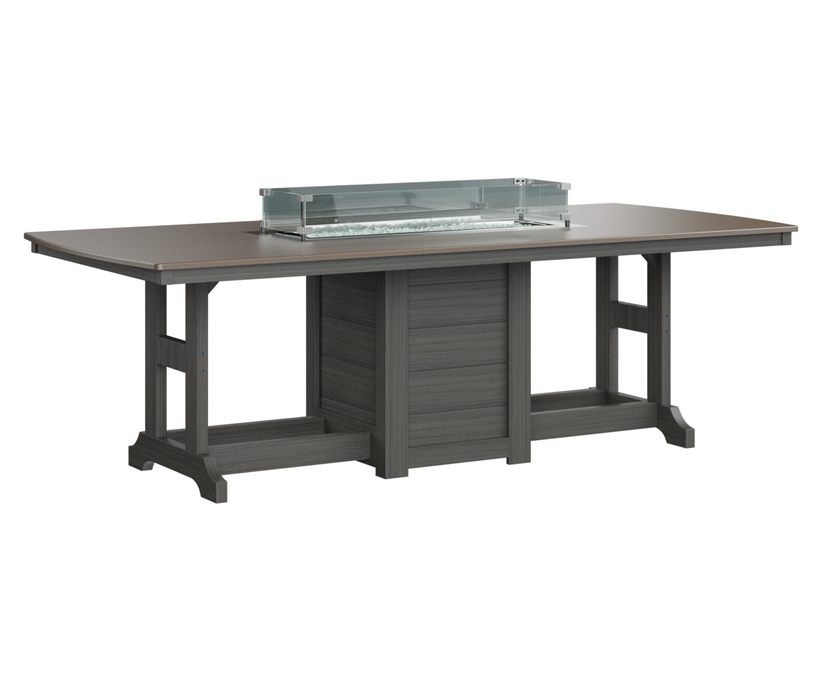 Berlin Gardens Garden Classic 44" x 96" Rectangular Fire Counter Table with Hammered Top