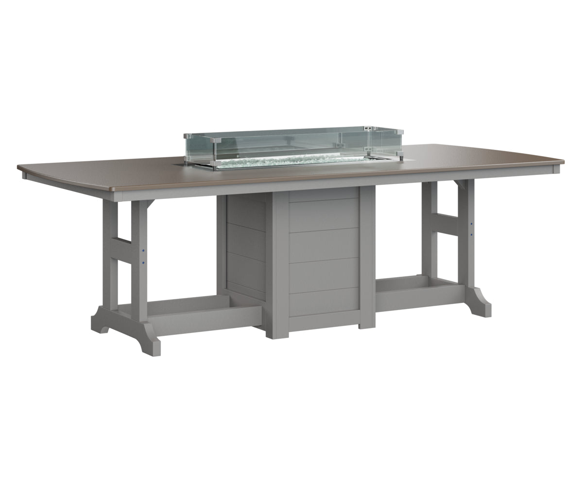 Berlin Gardens Garden Classic 44" x 96" Rectangular Fire Counter Table with Hammered Top