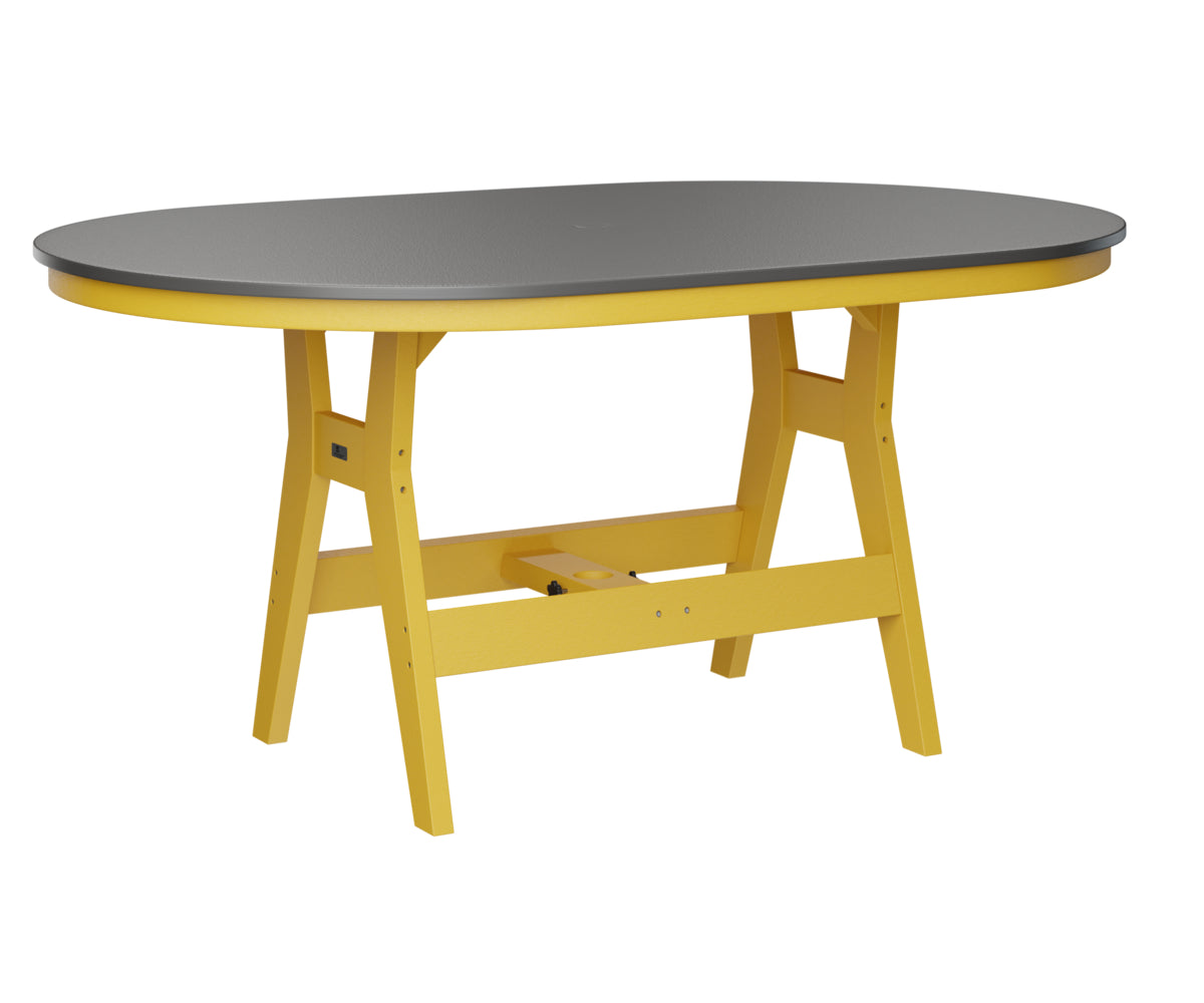 Berlin Gardens Harbor Counter Tables 44" x 64" Oblong Counter Table with Hammered Top