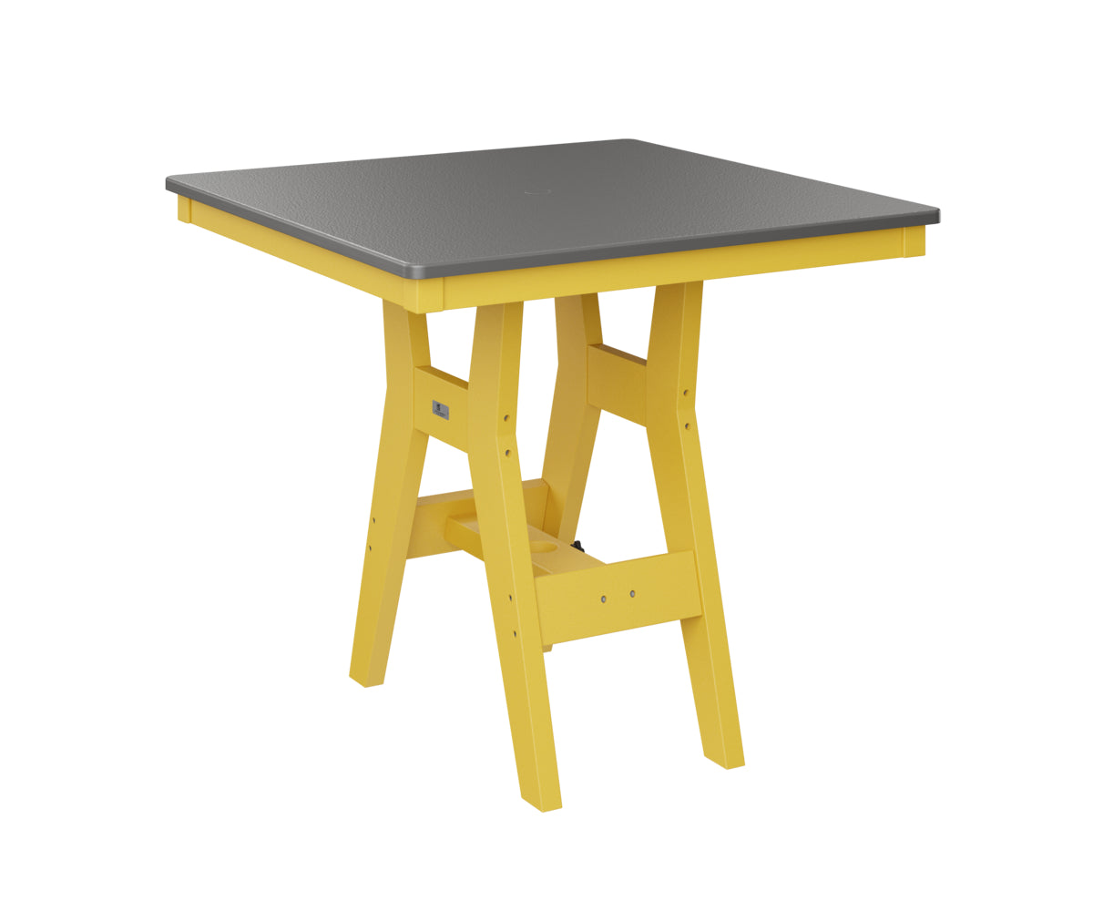 Berlin Gardens Harbor Dining Tables 33" Square Dining Table with Hammered Top