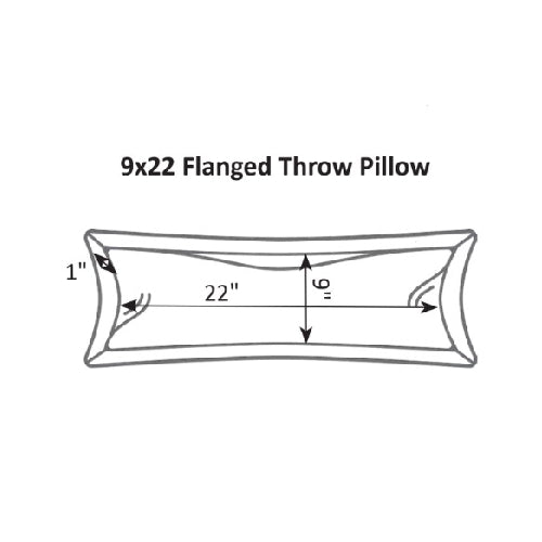 Berlin Gardens 9" x 22" Throw Pillow Flanged Fiber