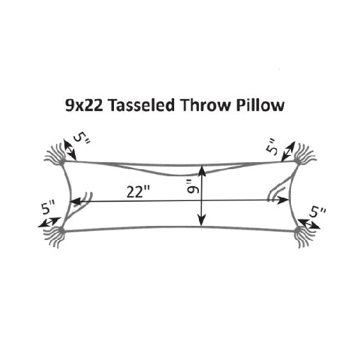 Berlin Gardens 9" x 22" Throw Pillow Tasseled Feather