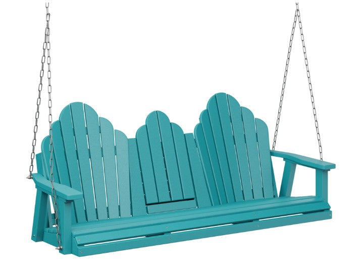 Berlin Gardens Cozi-Back Three Seat Swing w/Console (Stainless Chains)