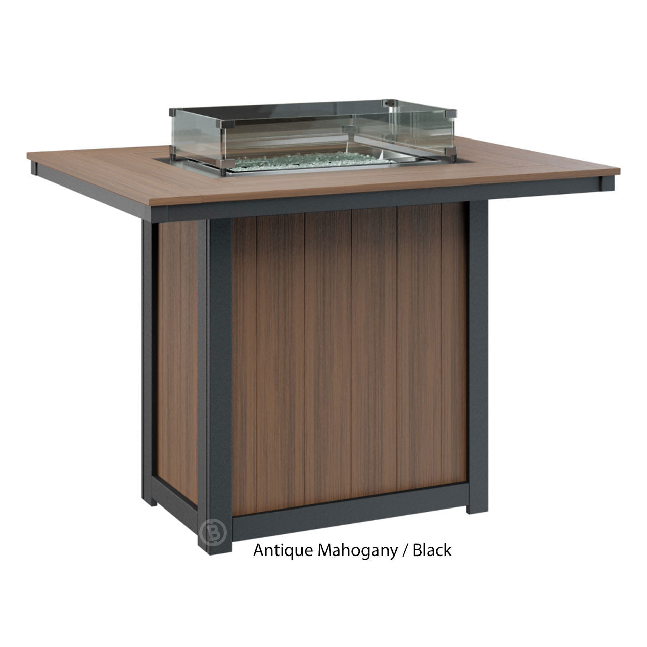 Berlin Gardens Donoma Standard Top 42" x 54" Rectangular Fire Table Bar