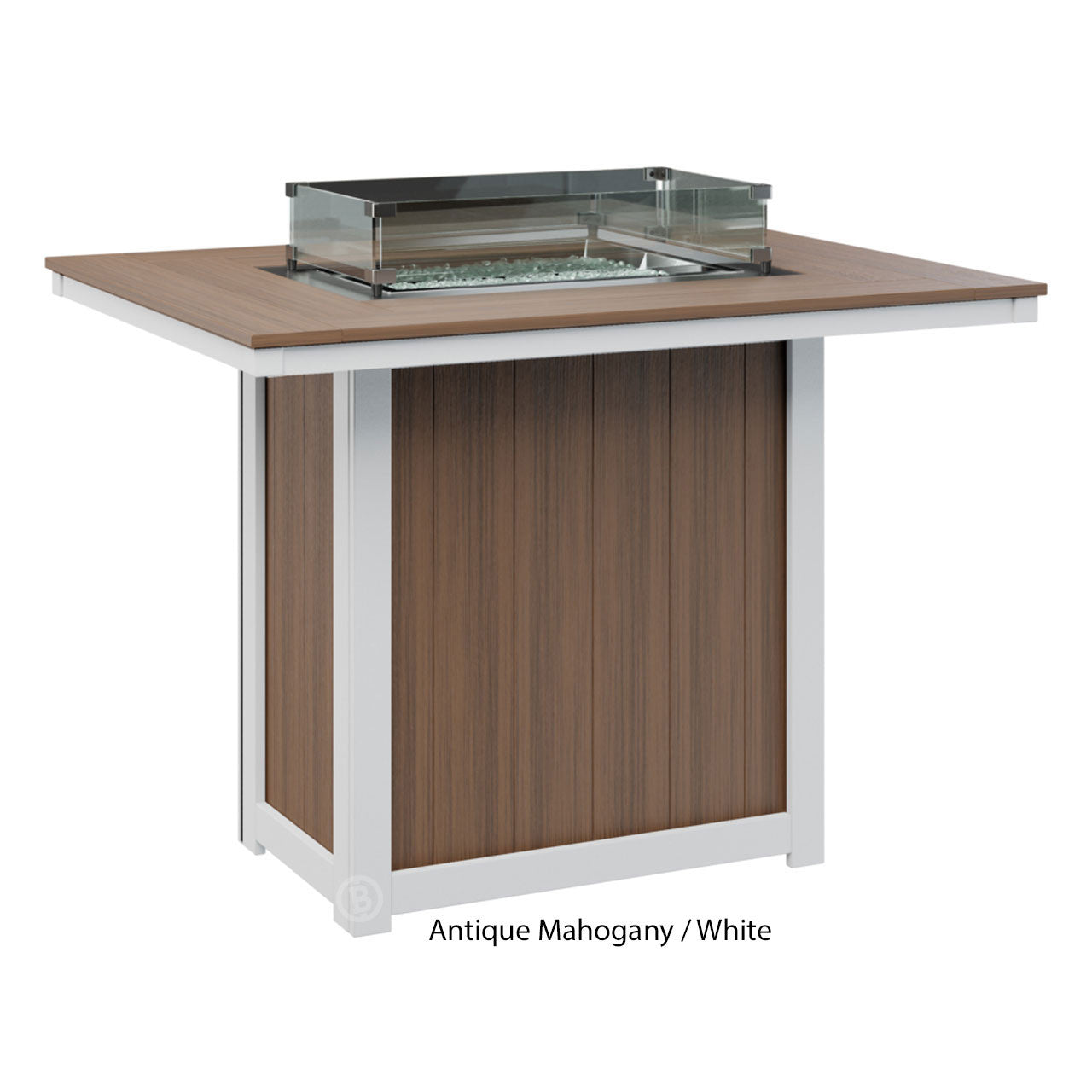 Berlin Gardens Donoma Standard Top 42" x 54" Rectangular Fire Table Bar