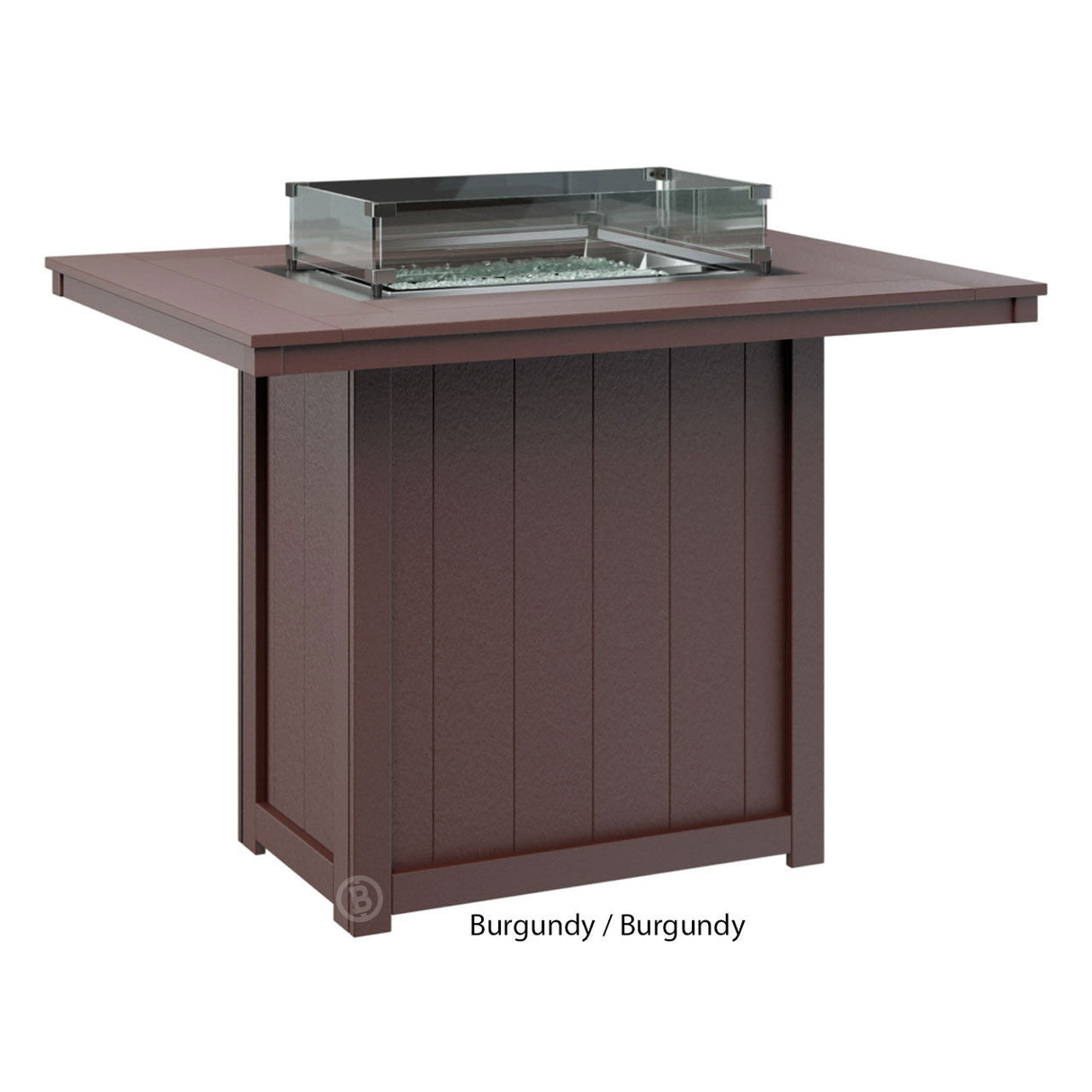 Berlin Gardens Donoma Standard Top 42" x 54" Rectangular Fire Table Bar