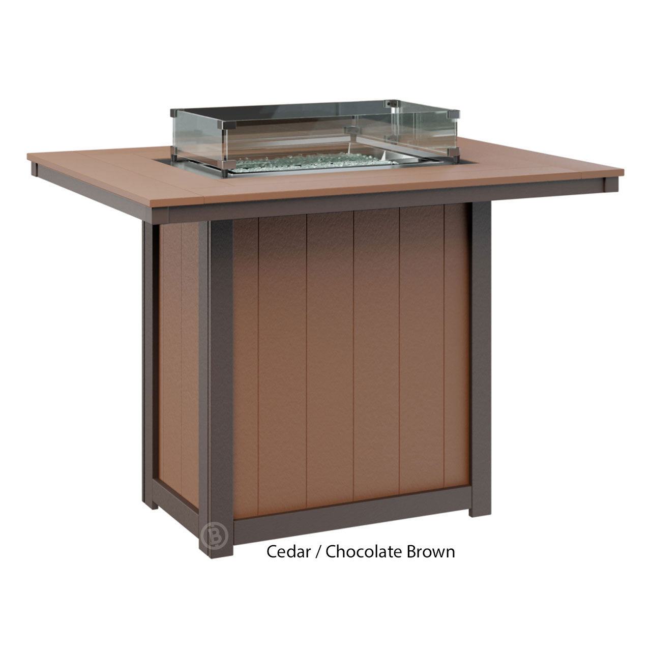 Berlin Gardens Donoma Standard Top 42" x 54" Rectangular Fire Table Bar