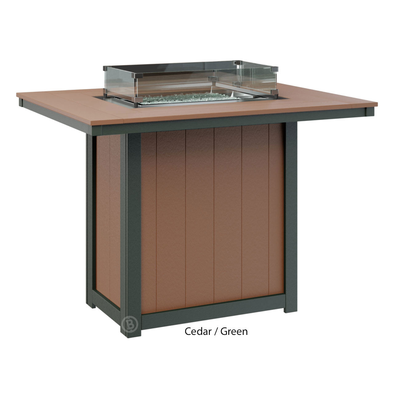 Berlin Gardens Donoma Standard Top 42" x 54" Rectangular Fire Table Bar