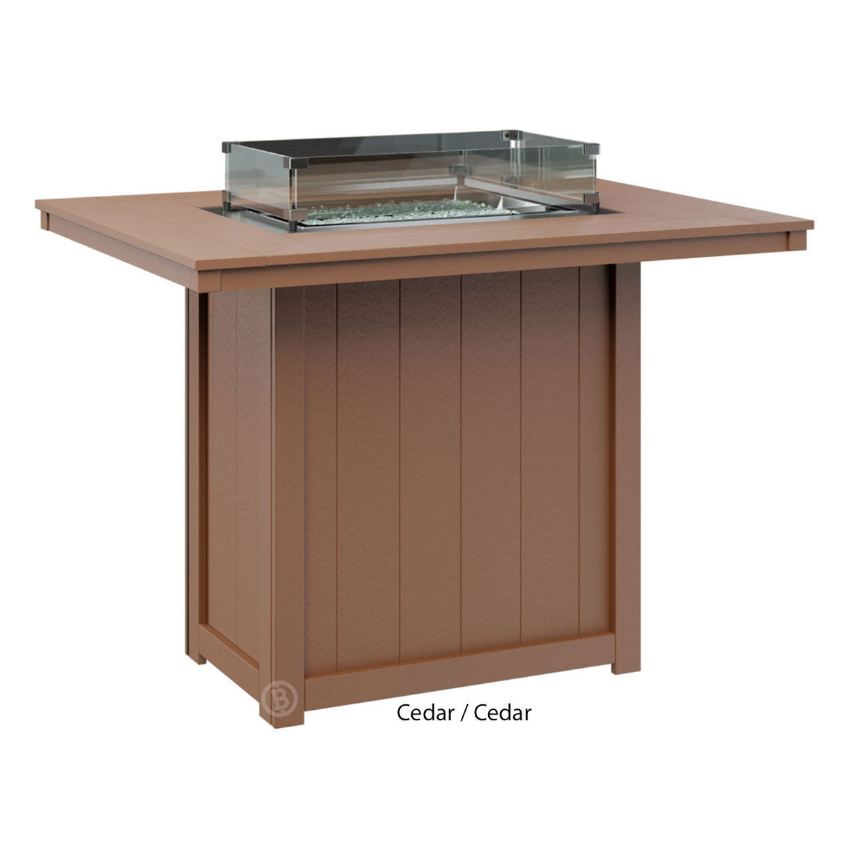 Berlin Gardens Donoma Standard Top 42" x 54" Rectangular Fire Table Bar