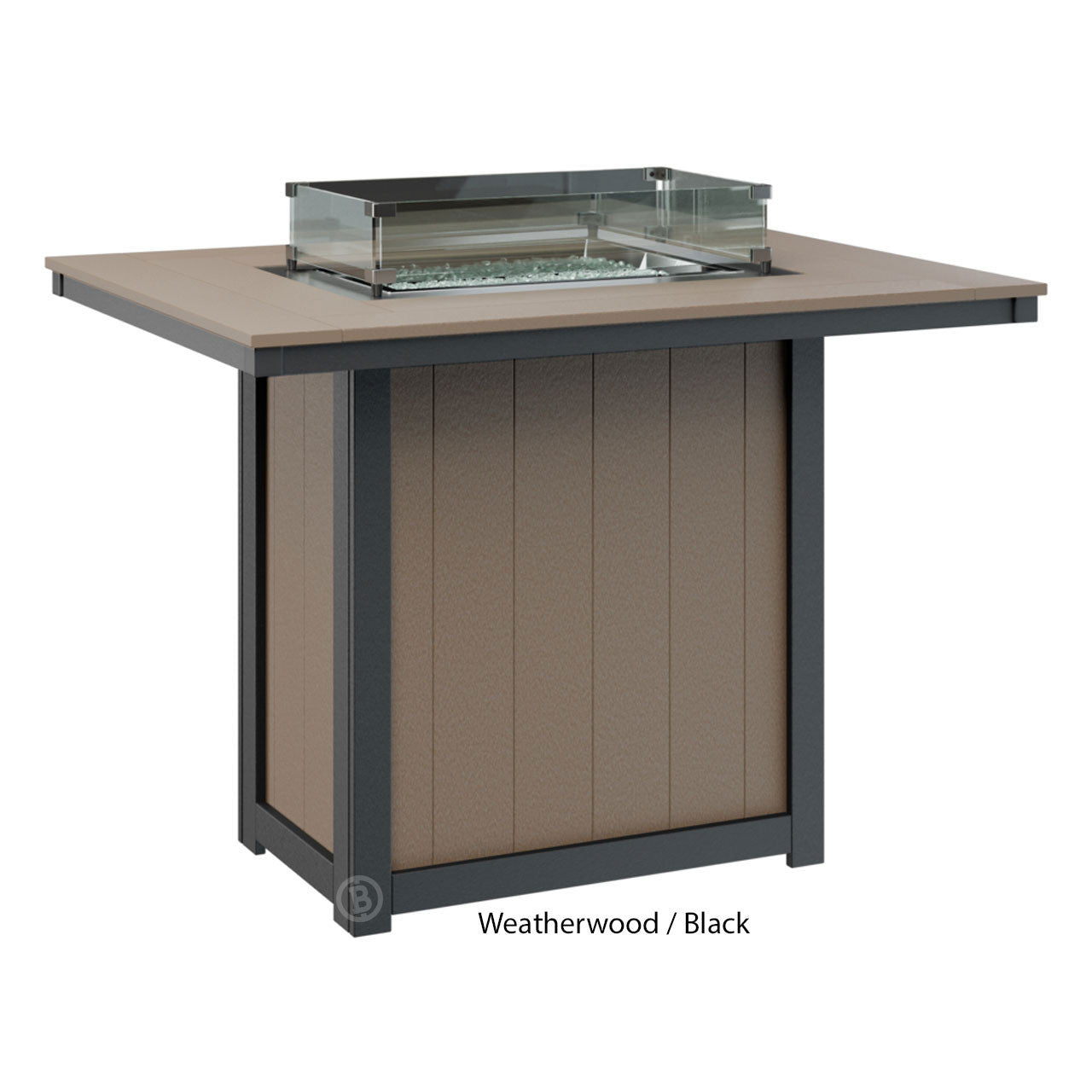 Berlin Gardens Donoma Standard Top 42" x 54" Rectangular Fire Table Bar