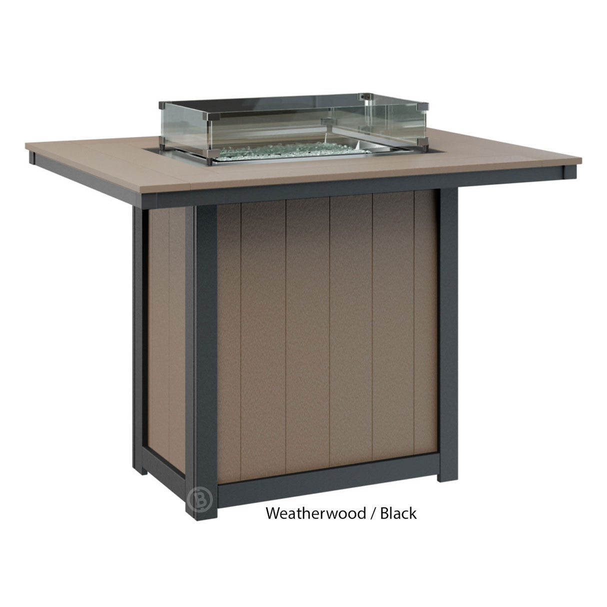 Berlin Gardens Donoma Standard Top 42" x 54" Rectangular Fire Table Bar