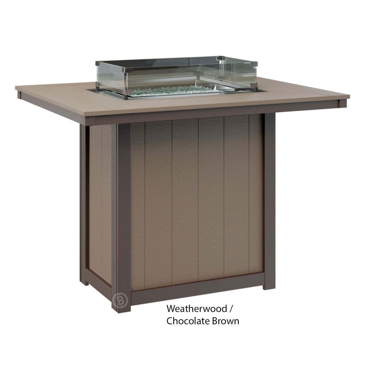 Berlin Gardens Donoma Standard Top 42" x 54" Rectangular Fire Table Bar