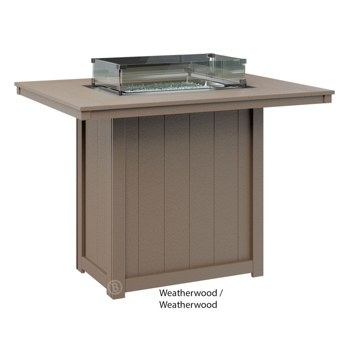 Berlin Gardens Donoma Standard Top 42" x 54" Rectangular Fire Table Bar