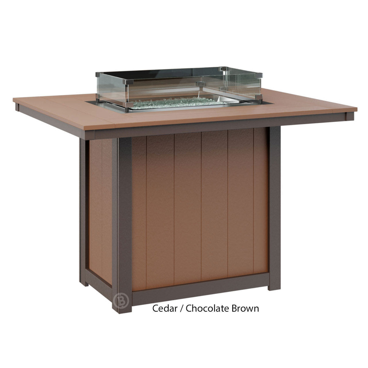 Berlin Gardens Donoma Standard Top 42" x 54" Rectangular Fire Table Counter