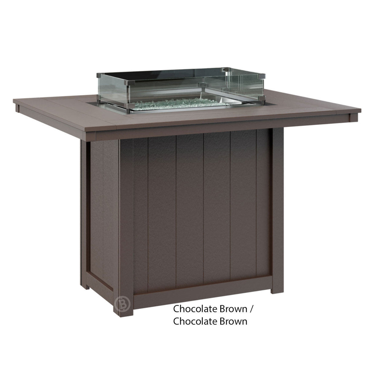 Berlin Gardens Donoma Standard Top 42" x 54" Rectangular Fire Table Counter