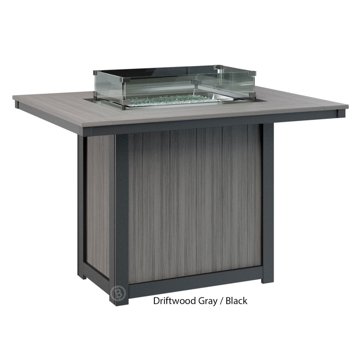 Berlin Gardens Donoma Standard Top 42" x 54" Rectangular Fire Table Counter