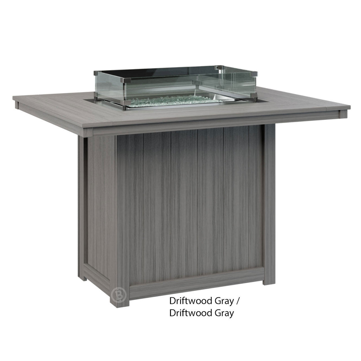 Berlin Gardens Donoma Standard Top 42" x 54" Rectangular Fire Table Counter